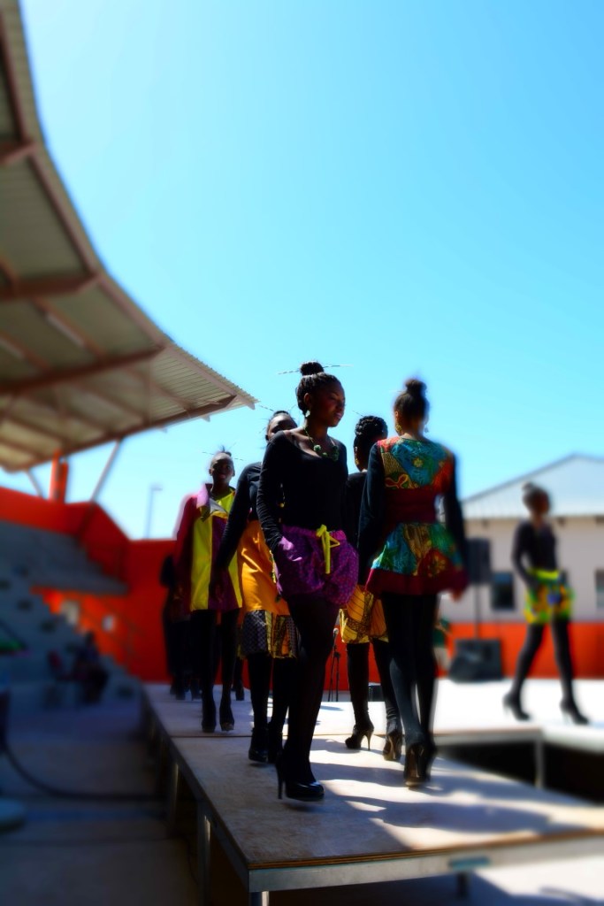 2014 Swakopmund workshop results at the innauguration of Cosdef modeled by local teens from Swakopmund. Photo by Justin Smith