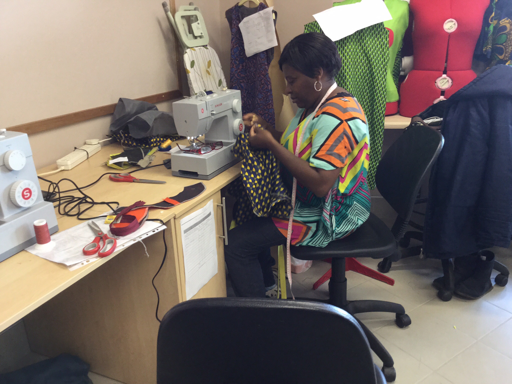 2015 Gisella in the advanced fashion training course in Swakopmund at COSDEF photo by Ina-Maria Shikongo